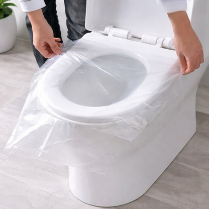 Toilet Seat Covers Biodegradable Double-Layer Non-Slip 50-Pack