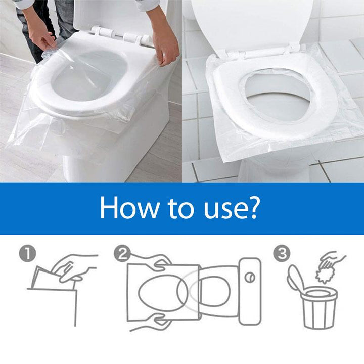 Toilet Seat Covers Biodegradable Universal Fit 50 Pack