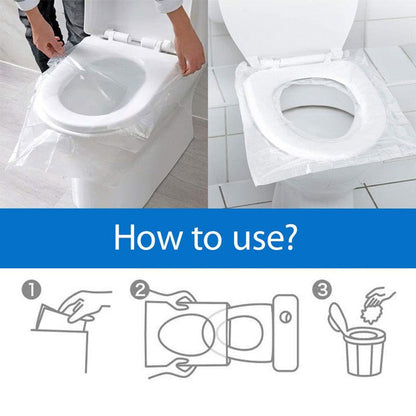 Toilet Seat Covers Biodegradable Universal Fit 50 Pack