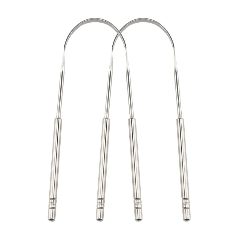Tongue Scraper Ergonomic Curved Stainless Steel