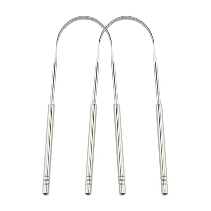Tongue Scraper Ergonomic Curved Stainless Steel