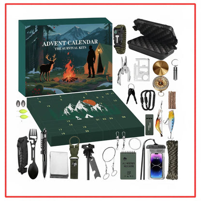 Tool Advent Calendar 24-Piece Metal & ABS Plastic Set
