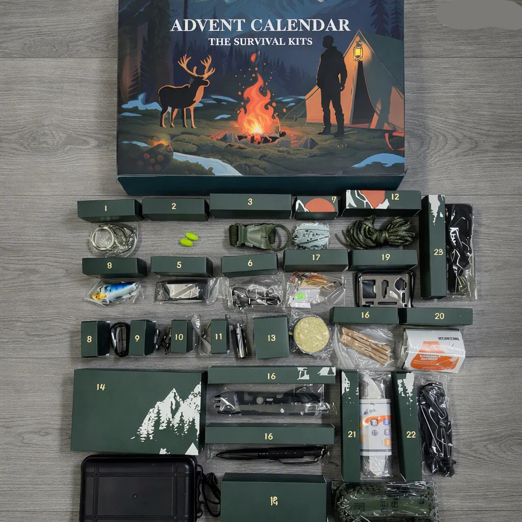 Tool Advent Calendar 24-Piece Metal & ABS Plastic Set