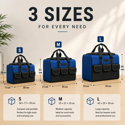 Tool Bag Self-Standing Water-Resistant Multiple Pockets