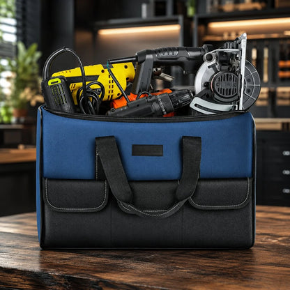 Tool Bag Self-Standing Water-Resistant Multiple Pockets