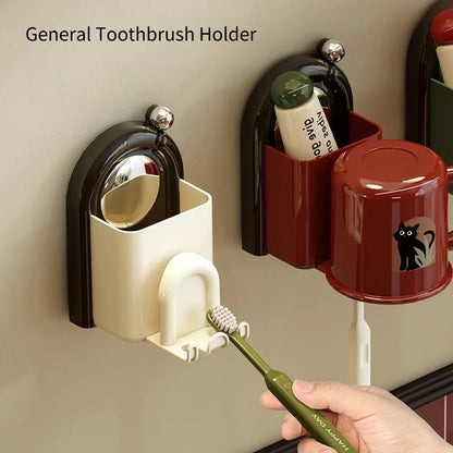 Toothbrush Holder No-Drill Suction Inverted Drip-Free Cup