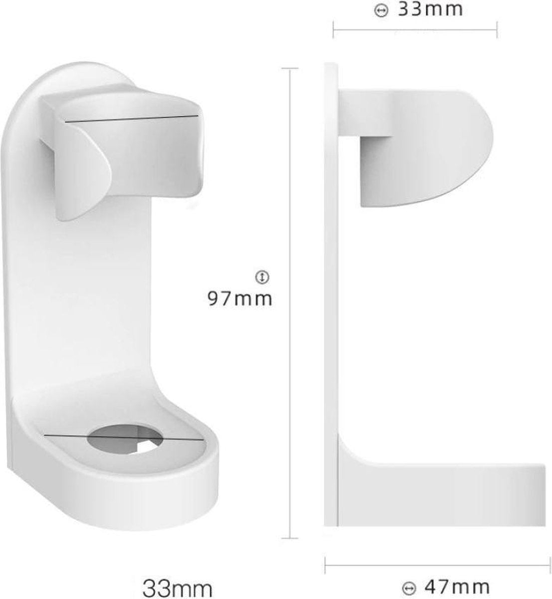Toothbrush Holder Wall-Mount Self-Adhesive No-Drill
