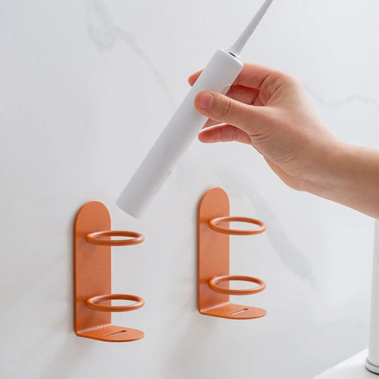 Toothbrush & Razor Holder Steel Adhesive-Mount Ventilated Design