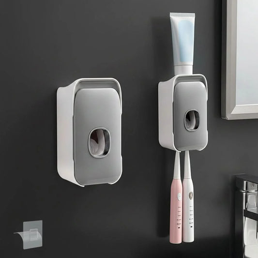 Toothpaste Dispenser Manual Press Wall-Mounted No-Drill