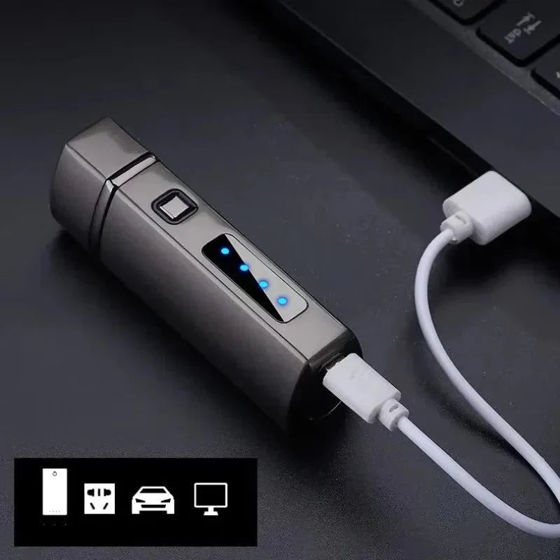 Torch Lighter Triple Jet Windproof USB Rechargeable