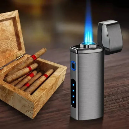 Torch Lighter Windproof Triple-Jet USB Rechargeable