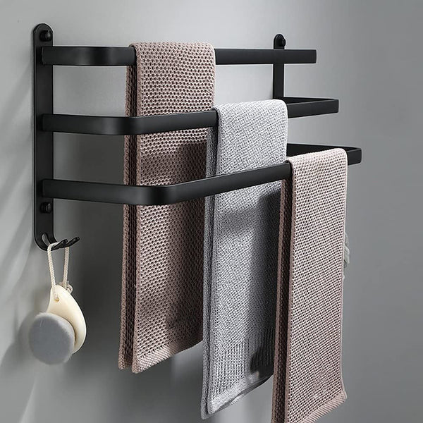 Towel Rack Aluminum Drill-Free Installation 2 Or 3 Bars