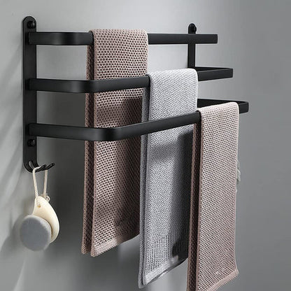 Towel Rack Aluminum Drill-Free Installation 2 Or 3 Bars
