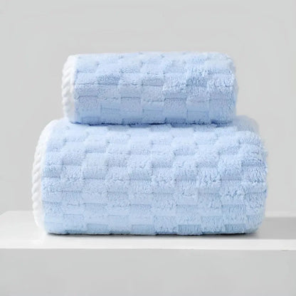 Towel Set Fleece Machine-Washable 2-Piece