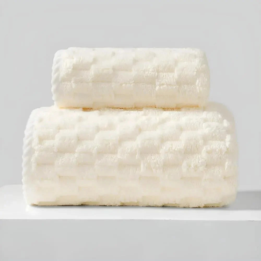 Towel Set Fleece Machine-Washable 2-Piece