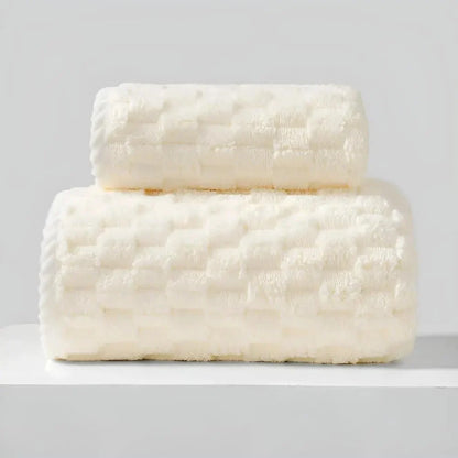 Towel Set Fleece Machine-Washable 2-Piece