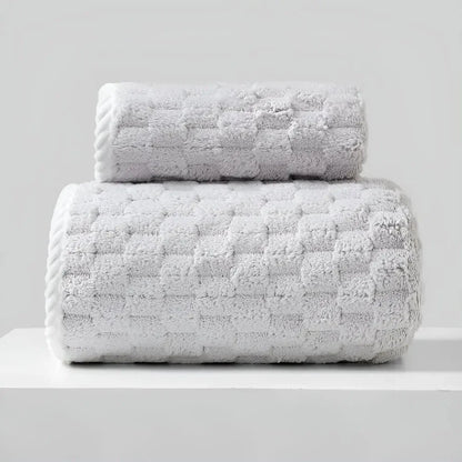 Towel Set Fleece Machine-Washable 2-Piece