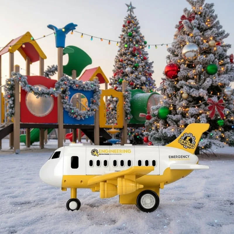 Toy Airplane Blinking LED Lights Impact-Resistant Plastic