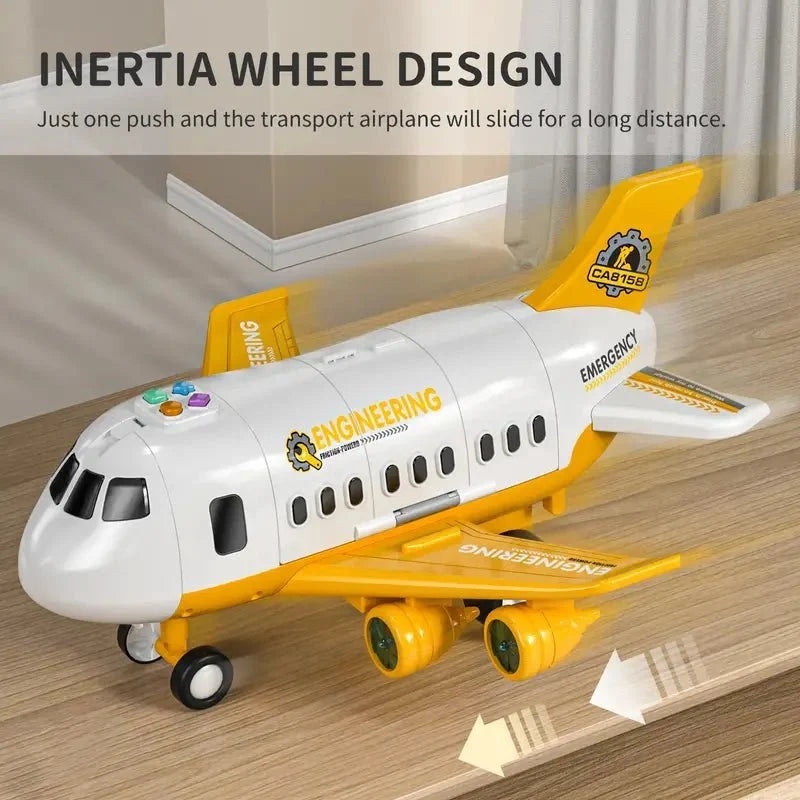 Toy Airplane Blinking LED Lights Impact-Resistant Plastic