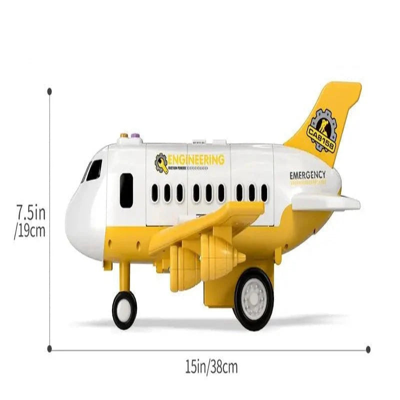 Toy Airplane Blinking LED Lights Impact-Resistant Plastic