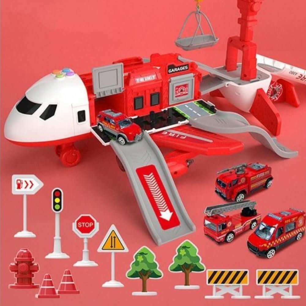 Toy Playset Airplane & 3 Vehicles