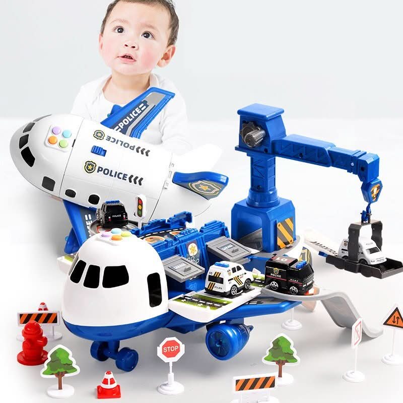 Toy Playset Airplane & 3 Vehicles