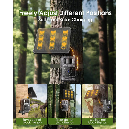 Trail Camera 4K Ultra HD Solar-Powered Night Vision