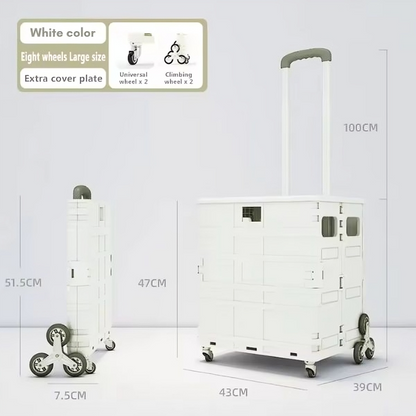 Transport Cart Foldable With Stair-Climbing Wheels