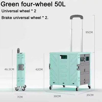 Transport Cart Foldable With Stair-Climbing Wheels