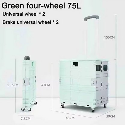 Transport Cart Foldable With Stair-Climbing Wheels