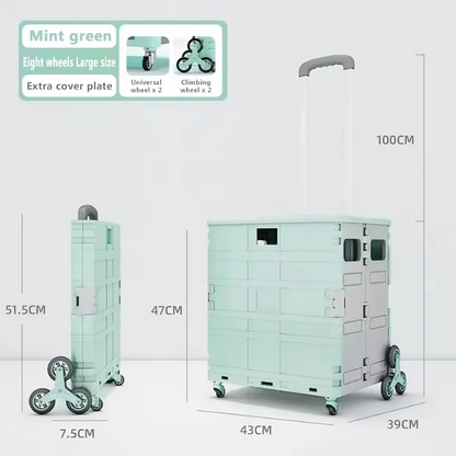 Transport Cart Foldable With Stair-Climbing Wheels