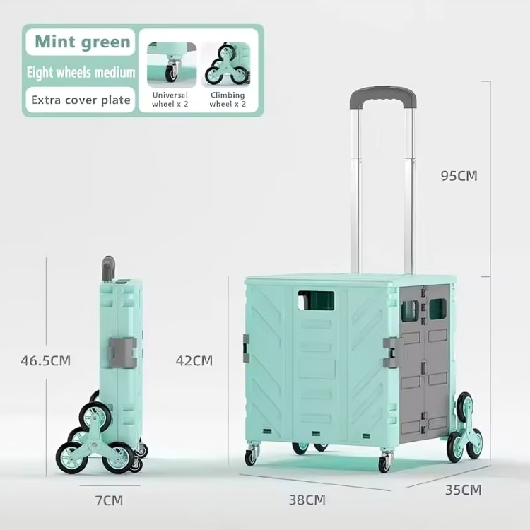 Transport Cart Foldable With Stair-Climbing Wheels