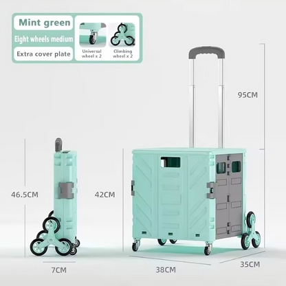 Transport Cart Foldable With Stair-Climbing Wheels