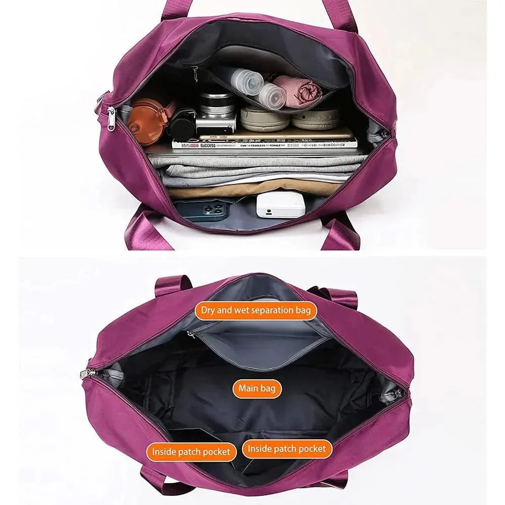 Travel Bag Waterproof Polyester Large Capacity Adjustable Shoulder Strap
