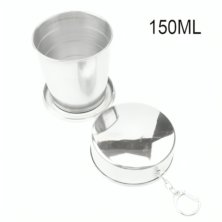 Travel Cup Foldable Stainless Steel Set of 3
