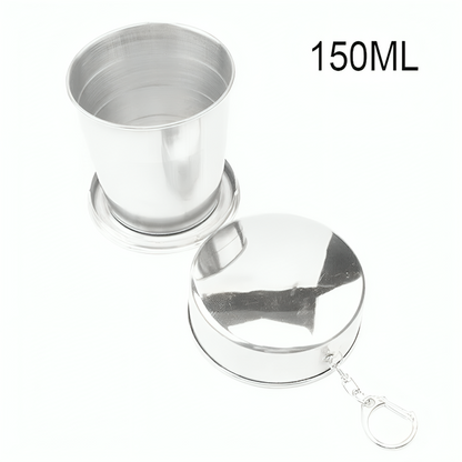 Travel Cup Foldable Stainless Steel Set of 3
