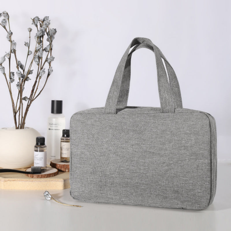 Travel Hanging Toiletry Bag Water-Repellent Oxford Fabric Four Compartments
