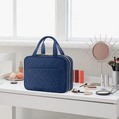 Travel Hanging Toiletry Bag Water-Repellent Oxford Fabric Four Compartments
