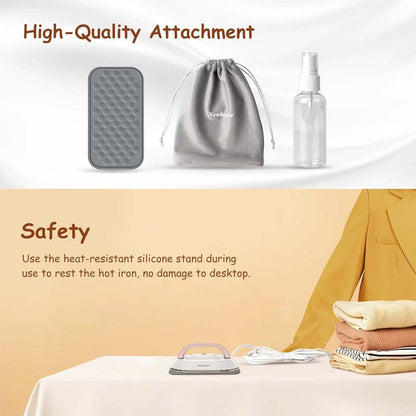 Travel Iron Dual Voltage Fast Heat Ceramic Soleplate