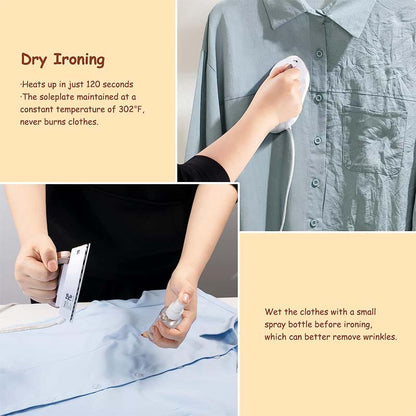 Travel Iron Dual Voltage Fast Heat Ceramic Soleplate