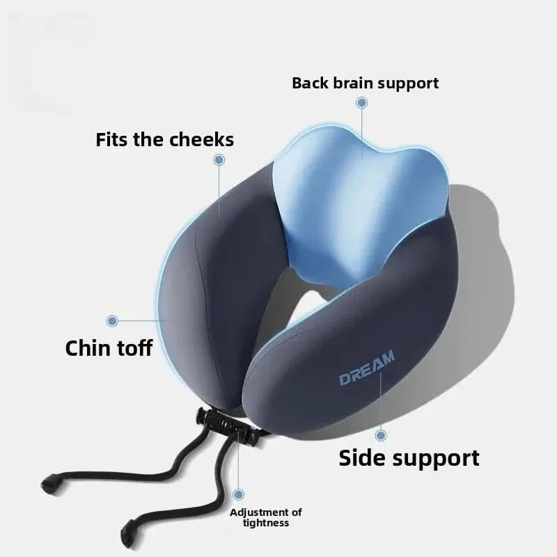 Travel Neck Pillow Ergonomic U-Shape Soft Plush & Lightweight