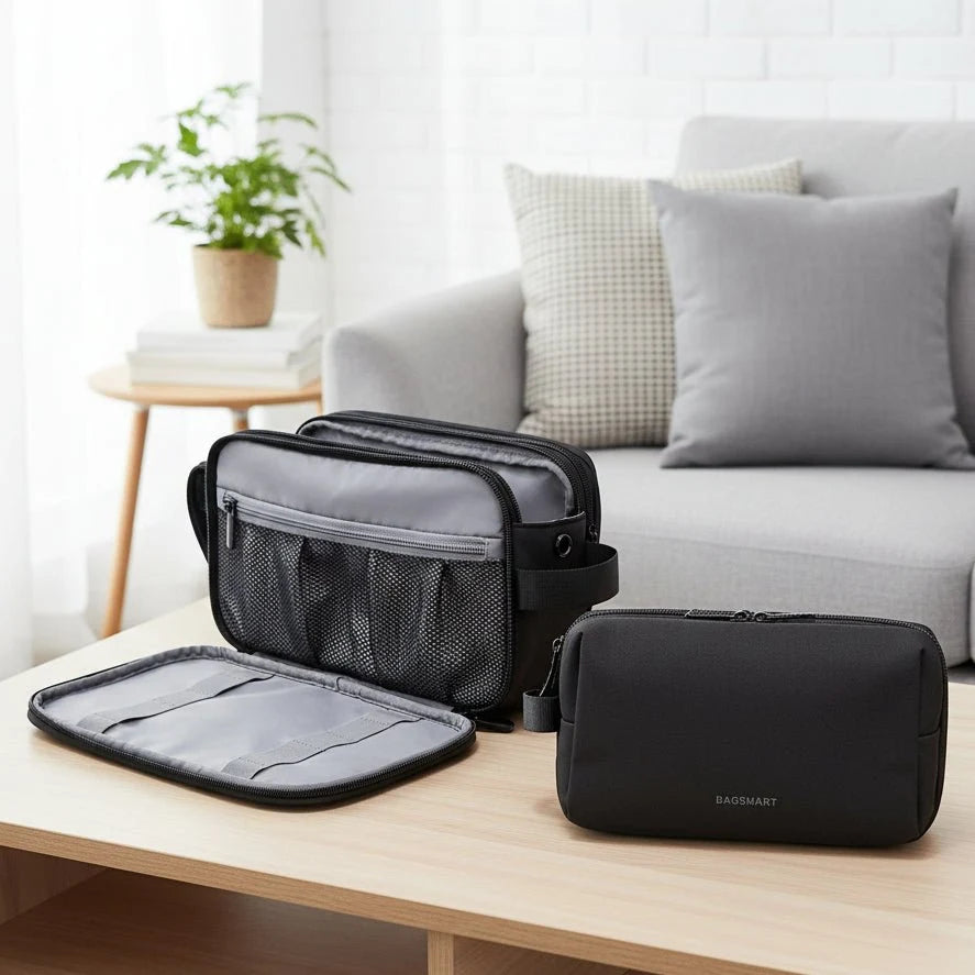 Travel Toiletry Bag Water-Repellent With Multiple Pockets