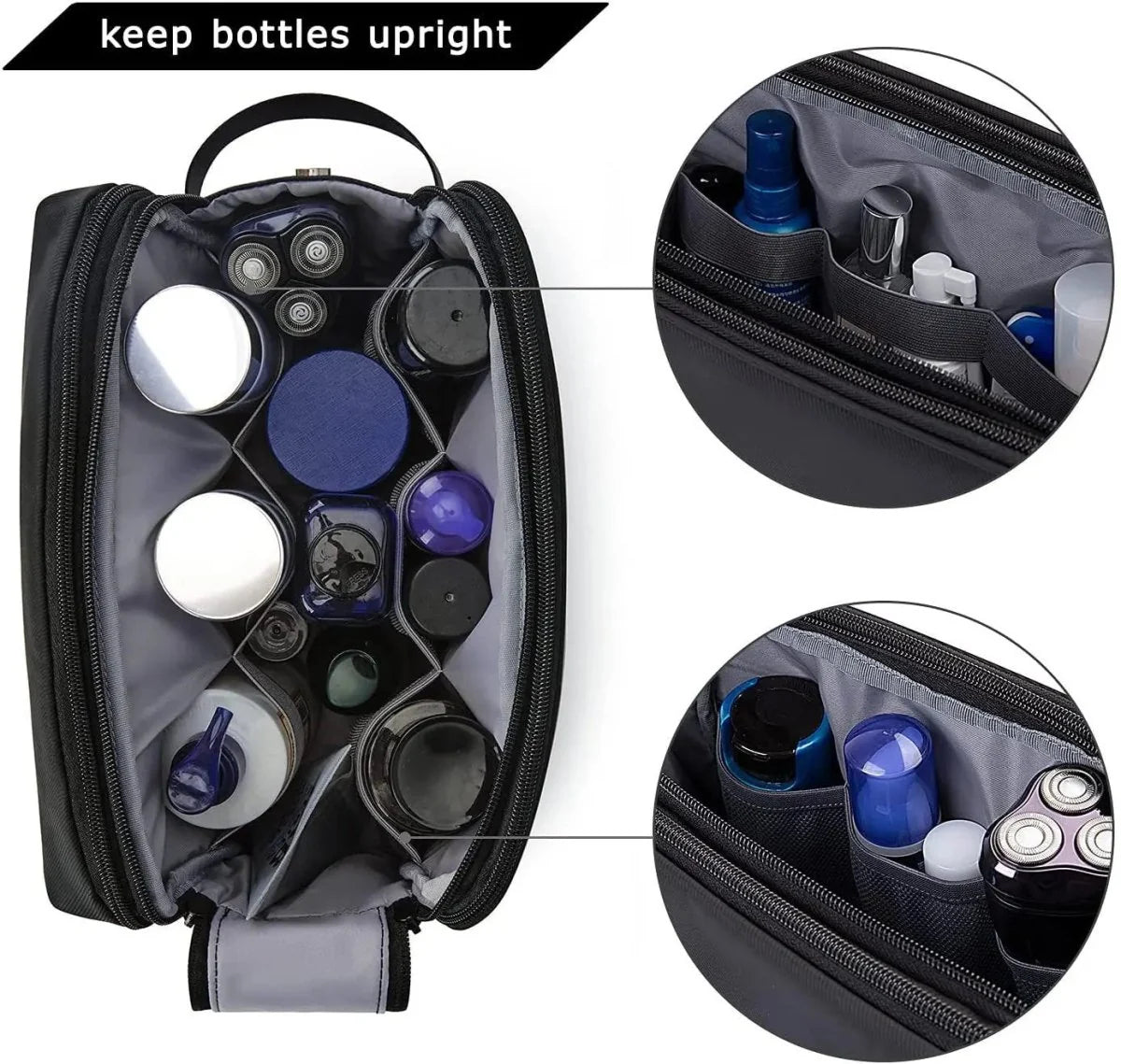 Travel Toiletry Bag Water-Repellent With Multiple Pockets