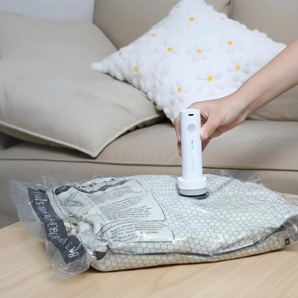 Travel Vacuum Storage Bag Set Rechargeable Pump 15 Bags