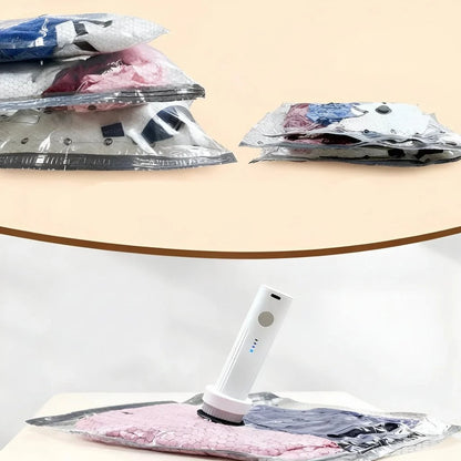 Travel Vacuum Storage Bag Set Rechargeable Pump 15 Bags