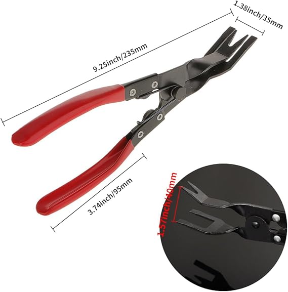 Trim Clip Pliers Forged Steel Spring-Loaded Scratch-Free