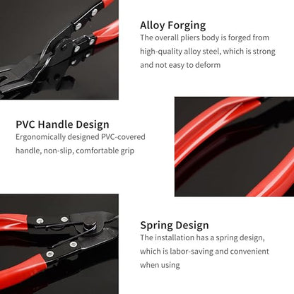 Trim Clip Pliers Forged Steel Spring-Loaded Scratch-Free