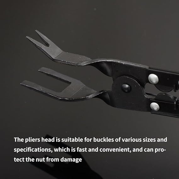 Trim Clip Pliers Forged Steel Spring-Loaded Scratch-Free