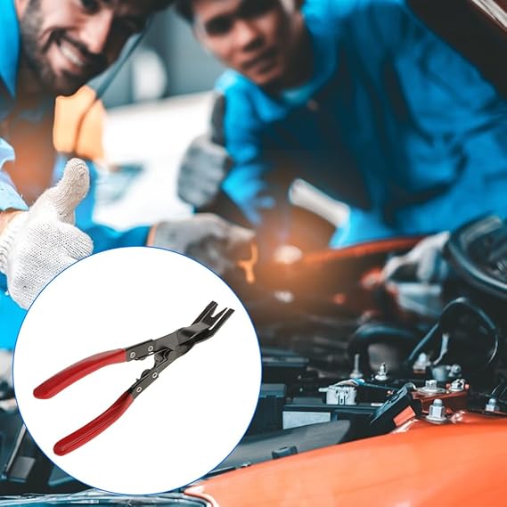Trim Clip Pliers Forged Steel Spring-Loaded Scratch-Free