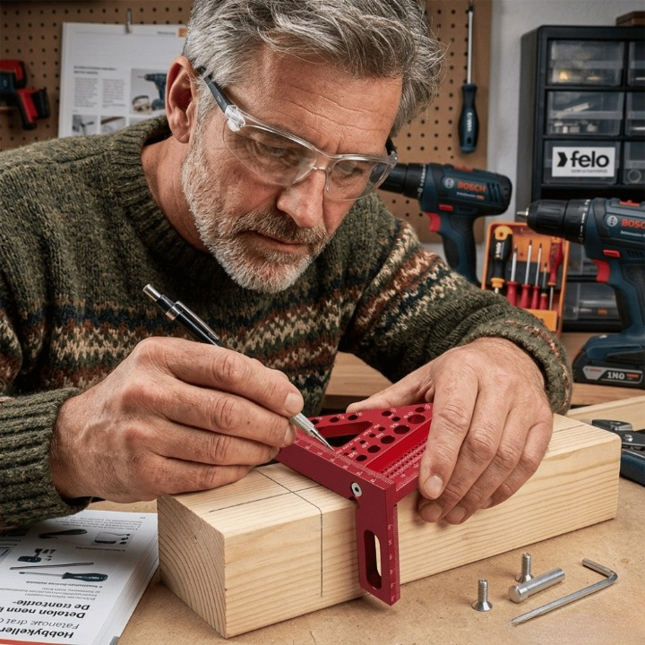 Try Square Anodized Aluminum Drill Guides & Angle Marks